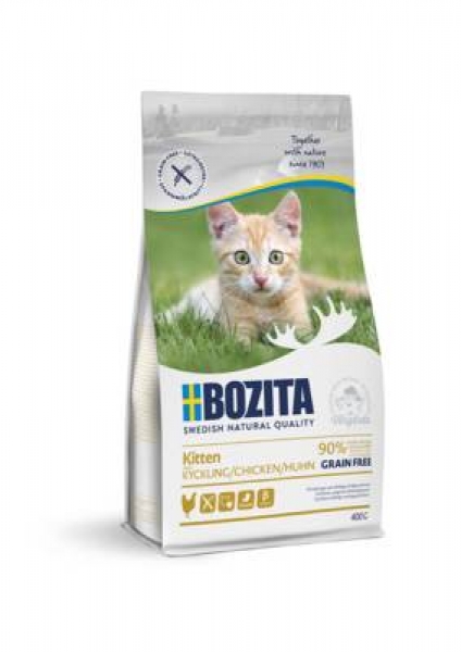 Bozita super premium, беззерновой корм для котят, молодых и беременных кошек, с курицей, GRAIN FREE Chicken 34/20