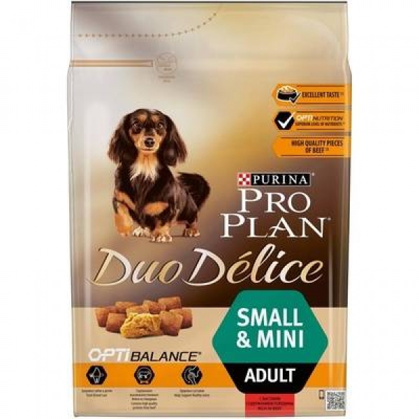 Purina Pro Plan Duo Delice для взрослых собак мелких и карликовых пород, с высоким содержанием говядины