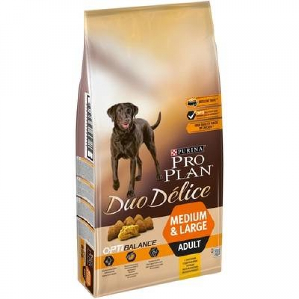 Purina Pro Plan Duo Delice для взрослых собак средних и крупных пород с курицей и рисом