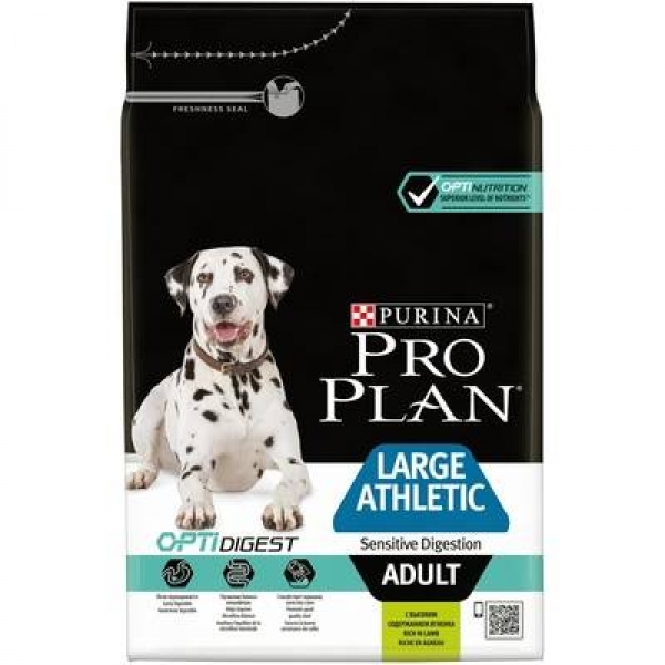Purina Pro Plan для взрослых собак крупных пород с атлетическим телосложением с чувствительным пищеварением, с высоким содержанием ягненка