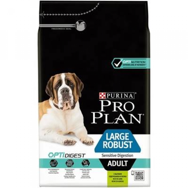 Purina Pro Plan для взрослых собак крупных пород с мощным телосложением с чувствительным пищеварением, с высоким содержанием ягненка