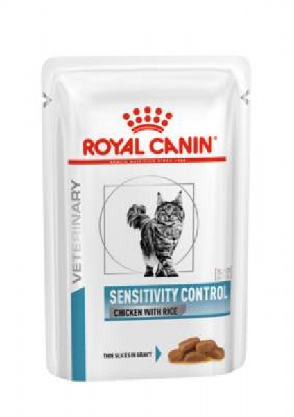 Royal Canin Sensitivity Control (вет. пауч) кусочки в соусе для кошек с пищевой аллергией, c курицей