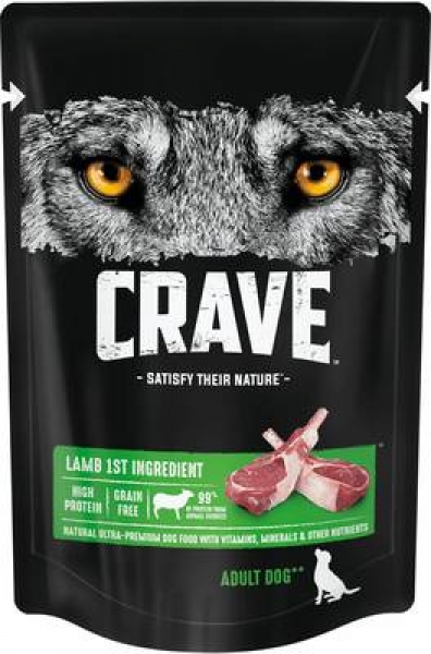 Crave полнорационный консервированный корм для взрослых собак всех пород, с ягнёнком в желе