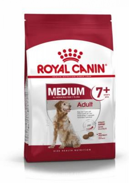 Royal Canin MEDIUM Adult 7+ сухой корм для пожилых собак средних размеров от 11 кг до 25 кг. с 7-10 лет.