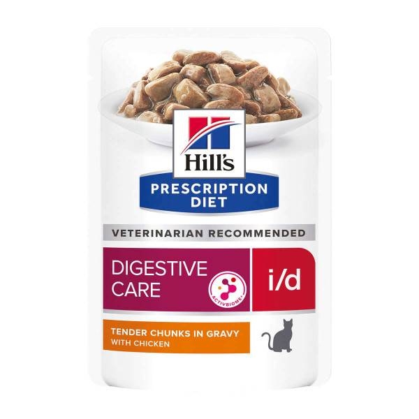 Hill's вет.консервы Prescription Diet i/d Digestive Care влажный диетический корм для кошек при расстройствах пищеварения, ЖКТ, с курицей