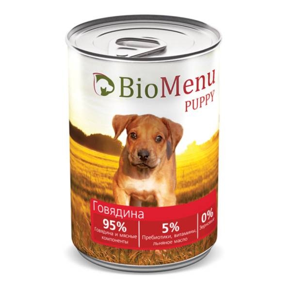 BioMenu Puppy влажный корм для щенков с говядиной
