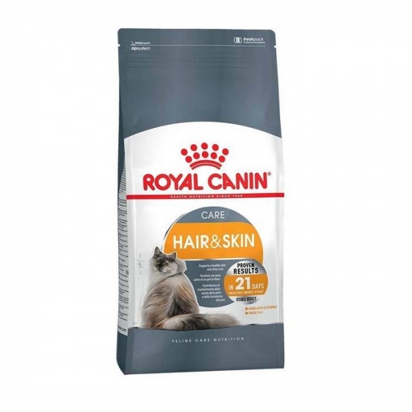 ROYAL CANIN Сухой корм для взрослых кошек для поддержания здоровья кожи и шерсти Hair&Skin Care