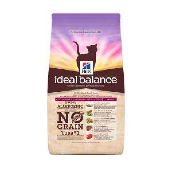 Hill's Ideal Balance натуральный беззерновой сухой корм для кошек с тунцом и картофелем  No Grain
