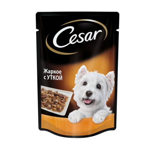 CESAR влажный корм для взрослых собак, жаркое с уткой