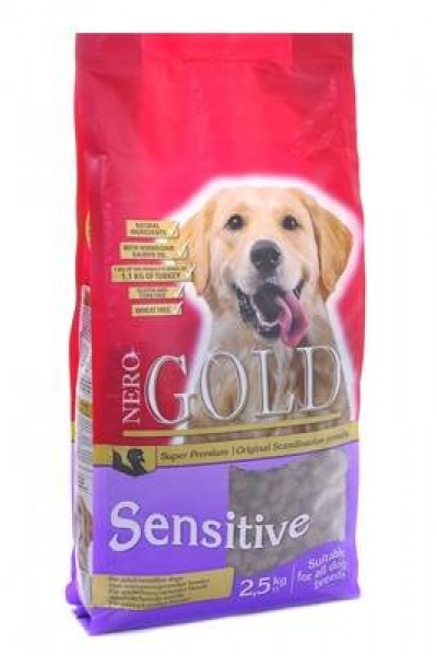 NERO GOLD super premium для собак с чувствительным пищеварением с индейкой и рисом, Sensitive Turkey 23/13