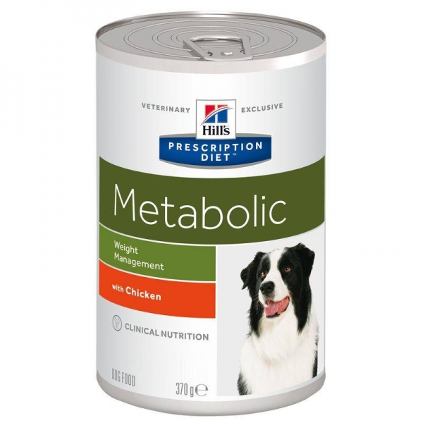 Hill's вет.консервы Prescription Diet Metabolic, влажный диетический корм для собак для снижения и контроля веса, с курицей
