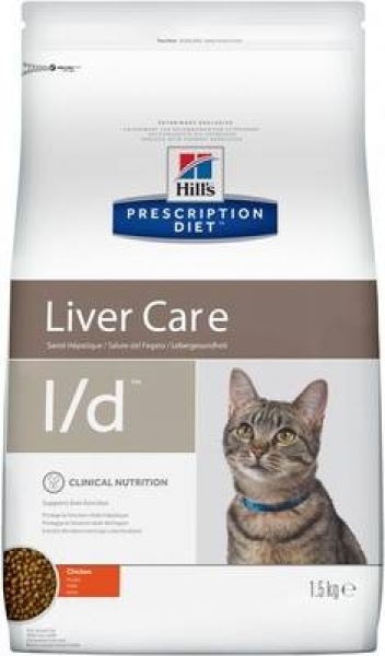 Hill's Prescription Diet l/d Liver Care сухой диетический, для кошек при заболеваниях печени, с курицей