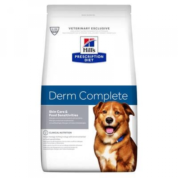 Hill's Prescription Diet Derm Complete сухой корм для собак при аллергии на пищу и окружающую среду