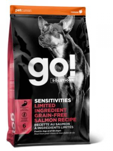 GO! беззерновой для щенков и собак с лососем для чувствительного пищеварения, Sensitivity + Shine Salmon Dog Recipe, Grain Free, Potato Free