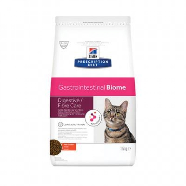 Hill's Prescription Diet gastrointestinal Biome сухой диетический корм для кошек при расстройствах пищеварения и для заботы о микробиоме кишечника, c курицей
