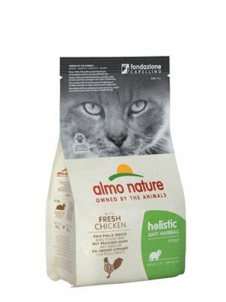 Almo Nature для кошек: контроль вывода шерсти, с курицей и рисом