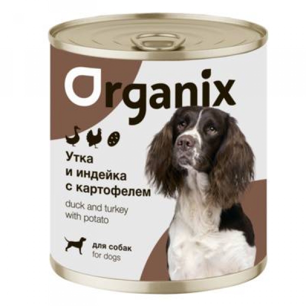 Organix консервы для собак Утка, индейка, картофель