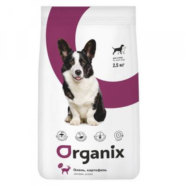 Organix сухой корм для взрослых собак с олениной и картофелем