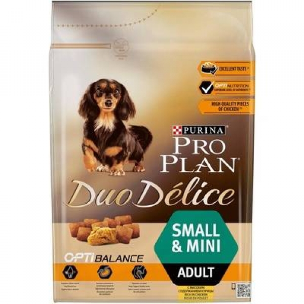 Purina Pro Plan Duo Delice для взрослых собак мелких и карликовых пород, с высоким содержанием курицы