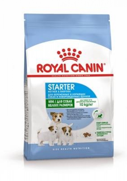 Royal Canin MINI Starter Mother & Babydog сухой корм для щенков малых пород с 3 недель до 2 месяцев а также беременных и кормящих собак малых пород.