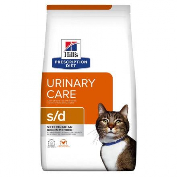 Hills Prescription Diet s/d Urinary Care сухой диетический корм для кошек при профилактике уролитиаза, мочекаменной болезни/струвиты