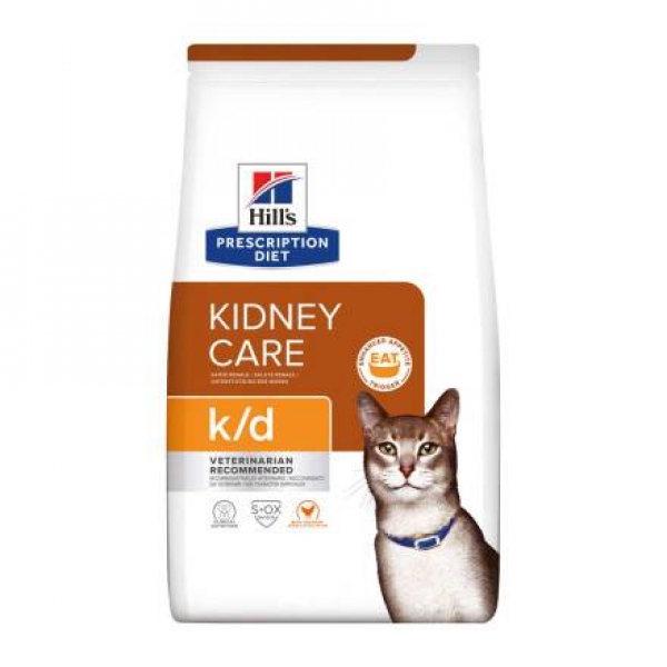 Hill's Prescription Diet k/d Kidney Care сухой диетический, для кошек при профилактике заболеваний почек, с курицей