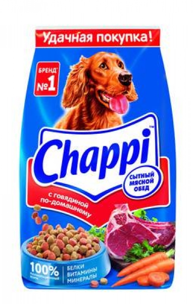 Chappi сухой корм для собак с говядиной