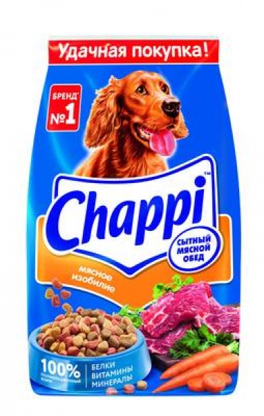 Chappi сухой корм для собак/мясное изобилие
