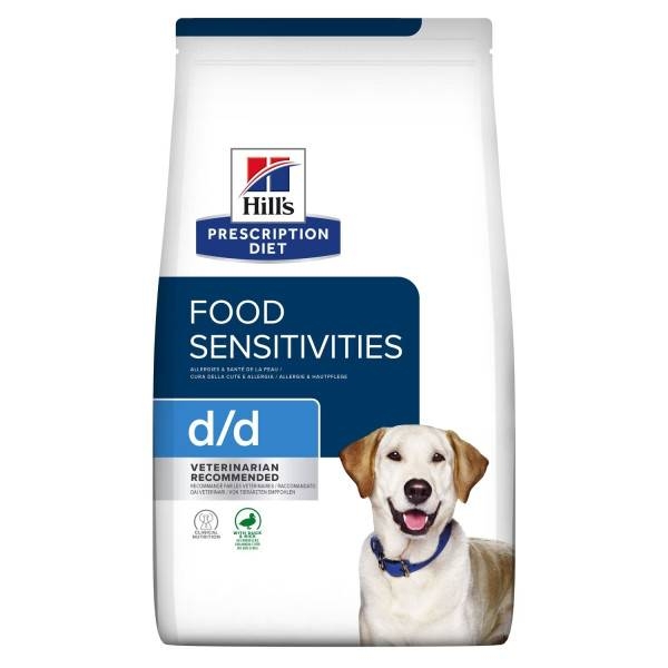 Hill's Prescription Diet d/d Food Sensitivities сухой диетический, для собак при аллергии, заболеваниях кожи и неблагоприятной реакции на пищу, с уткой и рисом