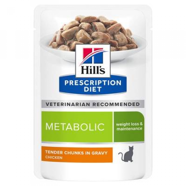 Hill's вет.консервы паучи для взрослых кошек для коррекции веса Metabolic