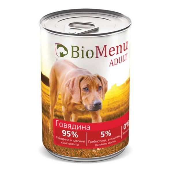 BioMenu Adult влажный корм для взрослых собак с говядиной