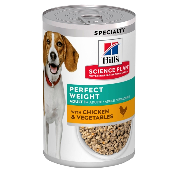 Hill's Science Plan Perfect Weight для собак (консервы) для поддержания оптимального веса, с курицей и овощами