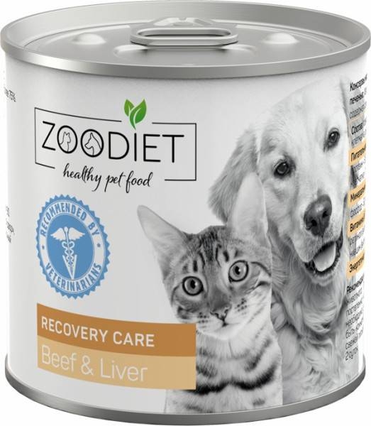 Zoodiet Recovery Care Beef&Liver влажный корм для взрослых собак и кошек в период восстановления, с говядиной и печенью