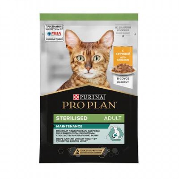 Purina Pro Plan Nutri Savour для взрослых стерилизованных кошек и кастрированных котов, с курицей в соусе