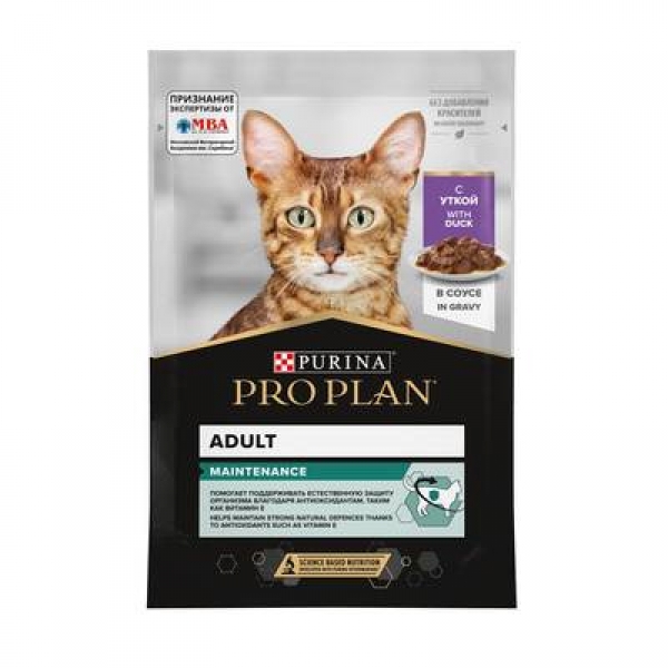 Purina Pro Plan влажный корм Nutri Savour для взрослых кошек, нежные кусочки с уткой, в соусе