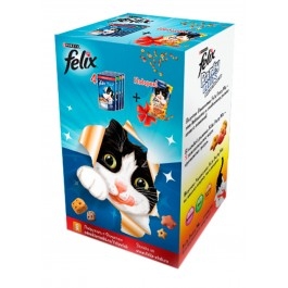 FELIX влажный корм для кошек 4 * 85 гр + 1 FELIX PARTY 20 гр в подарок