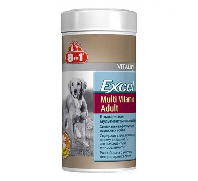 8 IN 1 Мультивитамины для взрослых собак всех пород Excel Multi Vitamin Adult