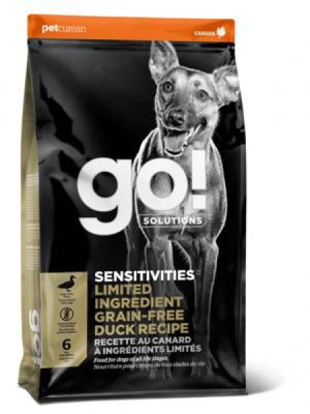 GO! беззерновой для щенков и собак, с цельной уткой для чувствительного пищеварения, Sensitivity + Shine Duck Dog Recipe, Grain Free, Potato Free