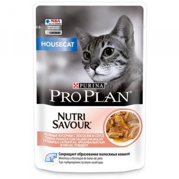 Purina Pro Plan Nutri Savour кусочки в соусе для домашних кошек, с лососем