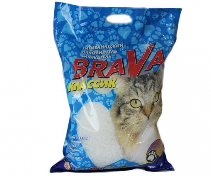 БРАВА КЛАССИК селикагелевый наполнитель для кошек