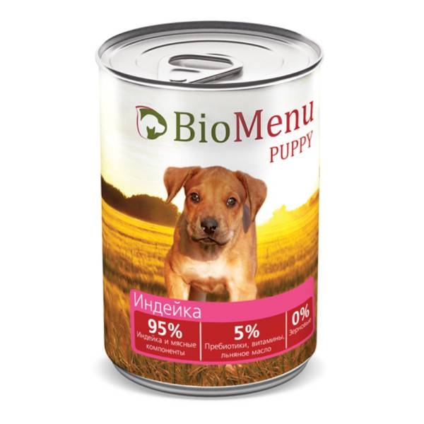 BioMenu Puppy влажный корм для щенков с индейкой
